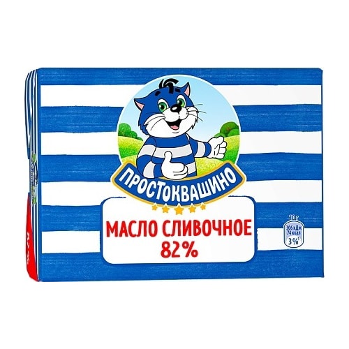 Масло сливочное, традиционное"Простоквашино" 82% 180 г.